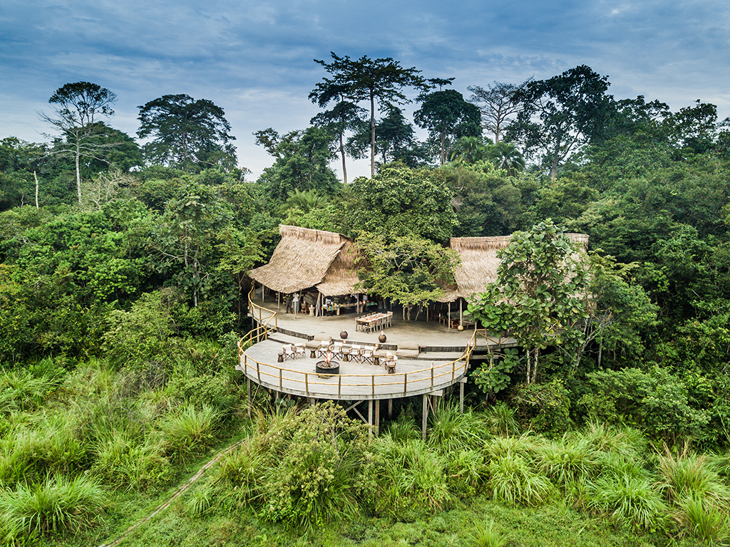 Odzala-Kokoua Visit the Parks | Discovery Camps Main Area Aerial