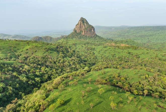 Galan Mountain in Boma National Park, South Sudan 