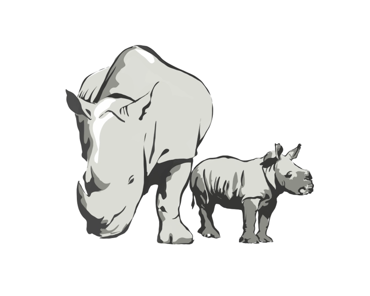 Rhino Day 2025 Calf Icon Graphic