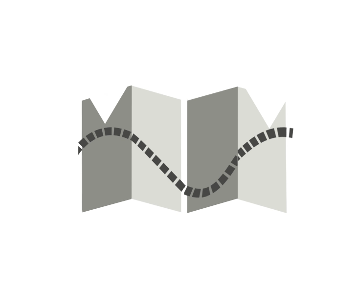 Map icon showing path of translocation
